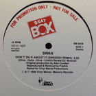 SWAN :: DON'T TALK ABOUT IT :: VINYYLI MAXI PROMO 12".  1986 - pikkukuva 2