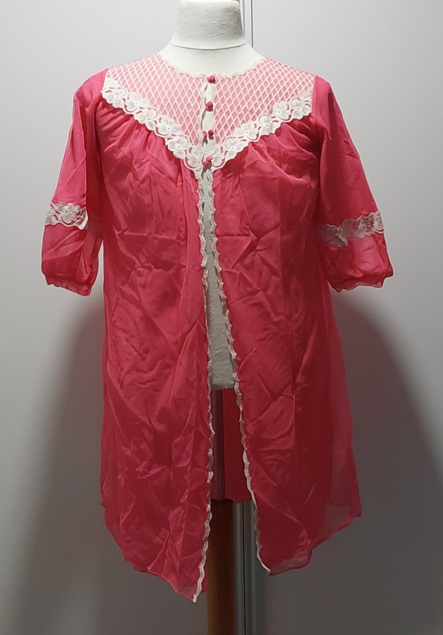 vintage AINO koko 42 aamutakki pinkki