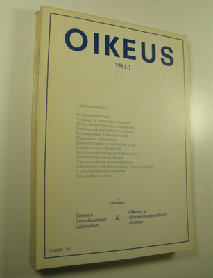 Niklas (toim.) Bruun : Oikeus, 1-4/1981
