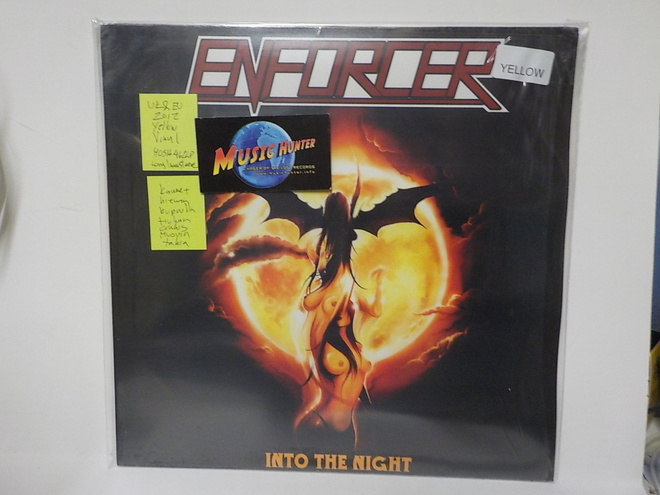 ENFORCER - INTO THE NIGHT EX/EX- UK/EU 2012 YELLOW VINYL LP