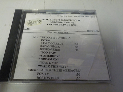 AEROSMITH - KING BISCUIT FLOWER HOUR CD LIVE RADIOSHOW