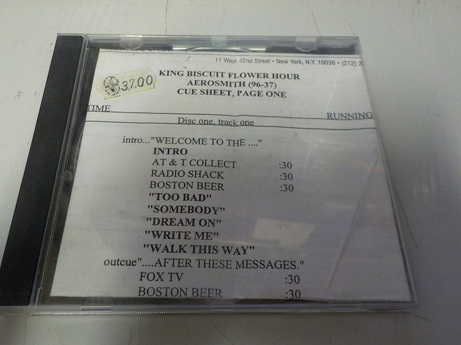 AEROSMITH - KING BISCUIT FLOWER HOUR CD LIVE RADIOSHOW