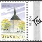 Åland 1994 Sundin kirkko 2,00 mk välilöpari logo ** LaPe 091 - pikkukuva 1