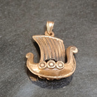 Viking Jewelry Viking laiva riipus pronssi - pikkukuva 1