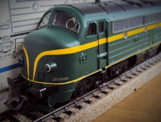 Märklin tupla SNCB Nohab Digital dieselveturi äänillä