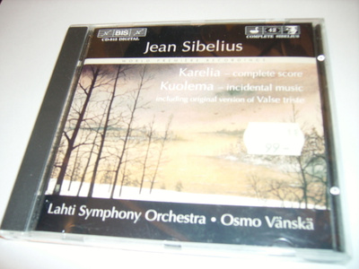 Sibelius: Karelia; Kuolema (Complete Versions) - Lahti S.O.