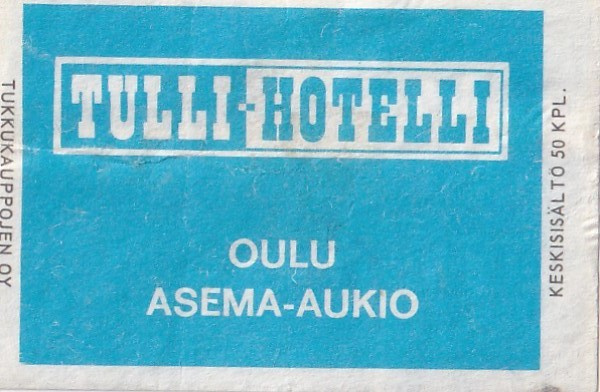 Oulu. Tulli - Hotelli, asema-aukio    s4/2