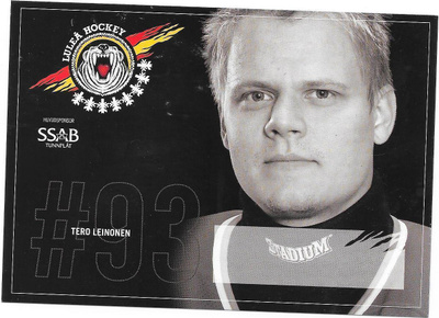 2006-07 Luleå TeamIssue #93 Tero Leinonen JYP MV