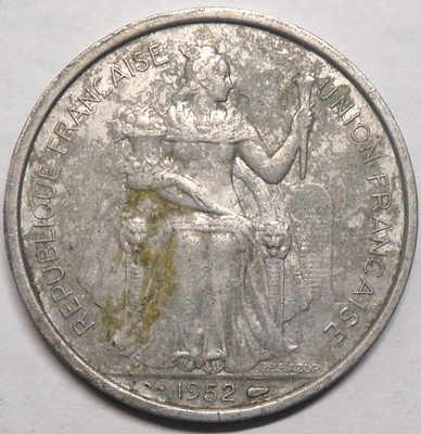 New Caledonia. French Union. 5 Franks 1952.