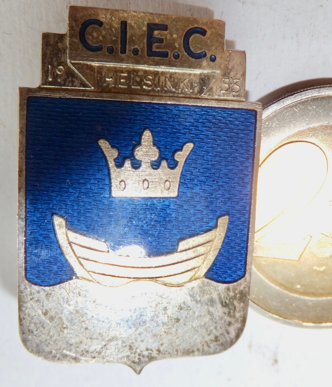 VANHA Osanottaja Merkki C.I.E.C. Helsinki 1953