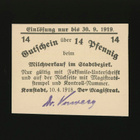 Saksa Notgeld 14 Pfennig, Konstadt 10.4.1918 - pikkukuva 1