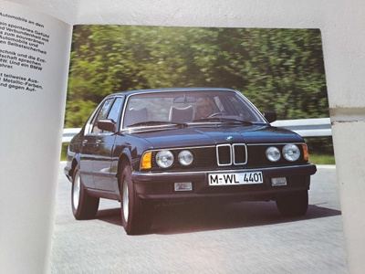 BMW 700-sarja -esite, 1984
