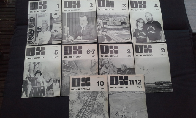 DX-KUUNTELIJA lehden 1978 koko vuosikerta (10 kpl)