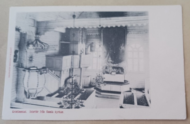 Kristiinankaupunki, Vanha kirkko, sisäkuva, k-k 1917