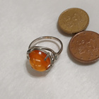 Vintage Hopea Meripihka sormus baltic amber - pikkukuva 5
