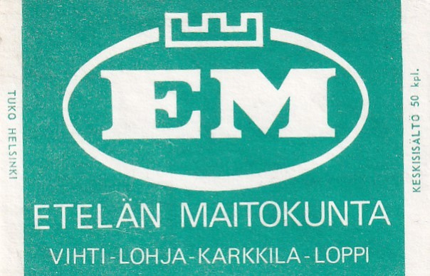 Etelän Maitokunta,, Vihti. Lohja, Karkkila , Loppi   3/16