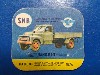 PAULIG KAHVILAPPU HANOMAG / SNB