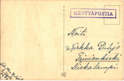 POSTILÄHETYS KENTTÄPOSTI 2/KPK2-8274-TAINIONKOSKI