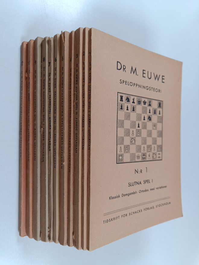 Max Euwe : Spelöppningsteori 1-12 (no. 11 puuttuu)