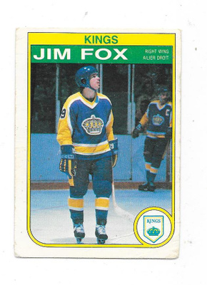 1982-83 OPC #154 Jim Fox , Los Angeles Kings