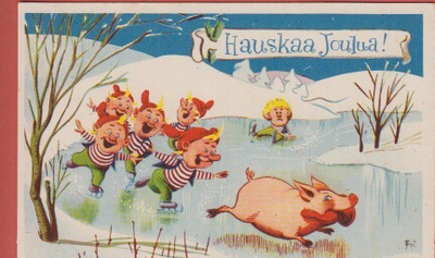 Foi - Usko Laukkanen Tontut luistelevat possun perässä