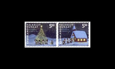 Grönlanti 405-6 ** Joulu tarramerkit (2003)