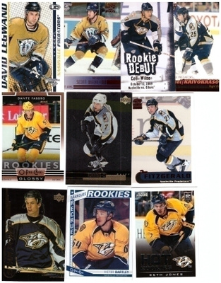 10 x NASHVILLE PREDATORS Erikois/Parallel RC ym. kortteja