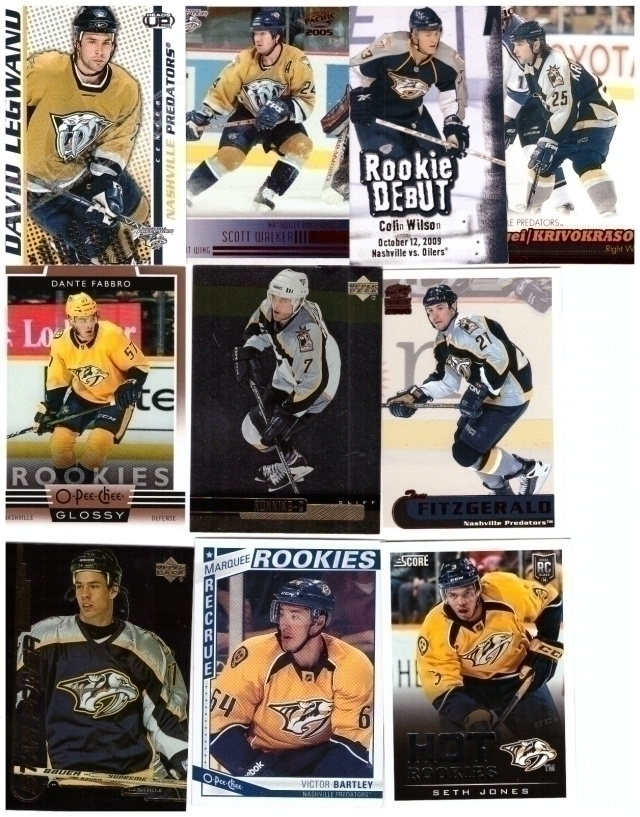 10 x NASHVILLE PREDATORS Erikois/Parallel RC ym. kortteja