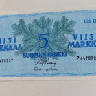 5 mk 1963 P-sarja HYVÄ Lähes Pakkasileä - pikkukuva 1