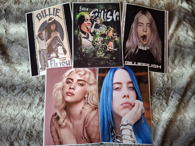 BILLIE EILISH --- julistesetti 5kpl --- 21cm x 30cm #4 ---