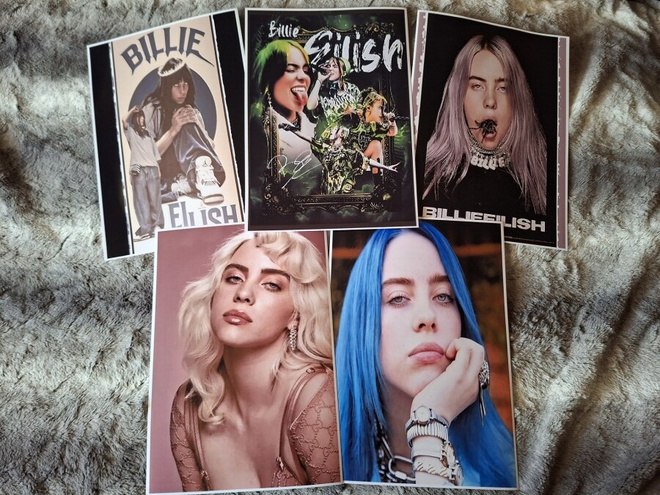 BILLIE EILISH --- julistesetti 5kpl --- 21cm x 30cm #4 ---