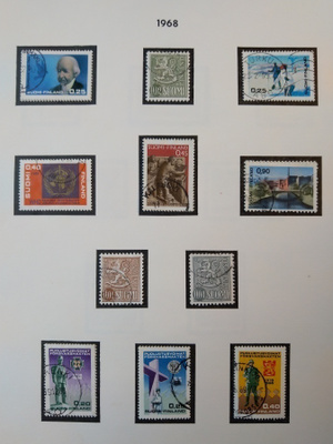 1968 Suomi postimerkki 11 kpl