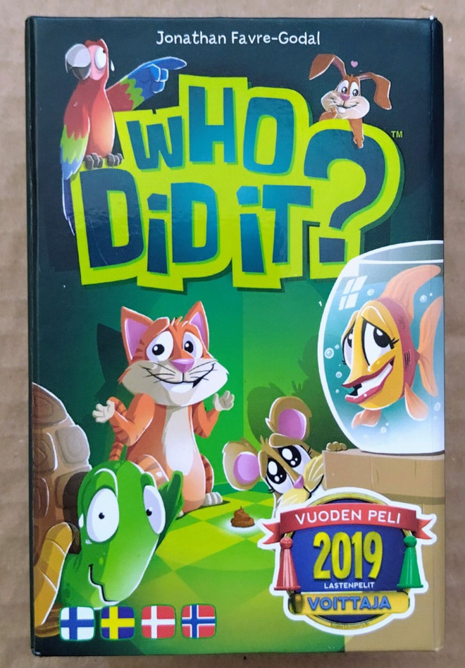 WHO DID IT? – lemmikinkakkakorttipeli suomeksi 2019