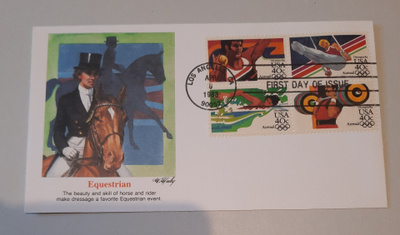USA FDC Olympic Equestrian 1983