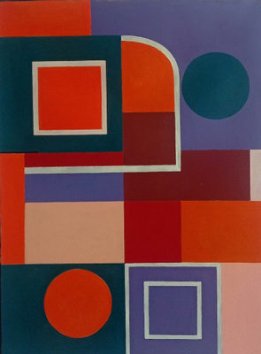 Reverse  akryylimaalaus kankaalle 105 x 75 cm