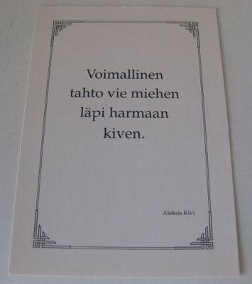 Voimallinen tahto....  kulkematon