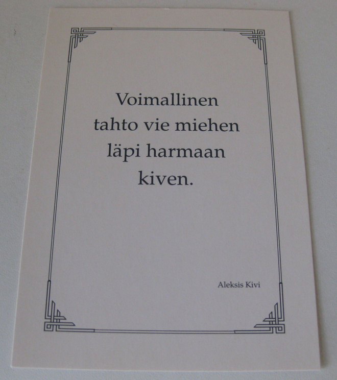 Voimallinen tahto....  kulkematon
