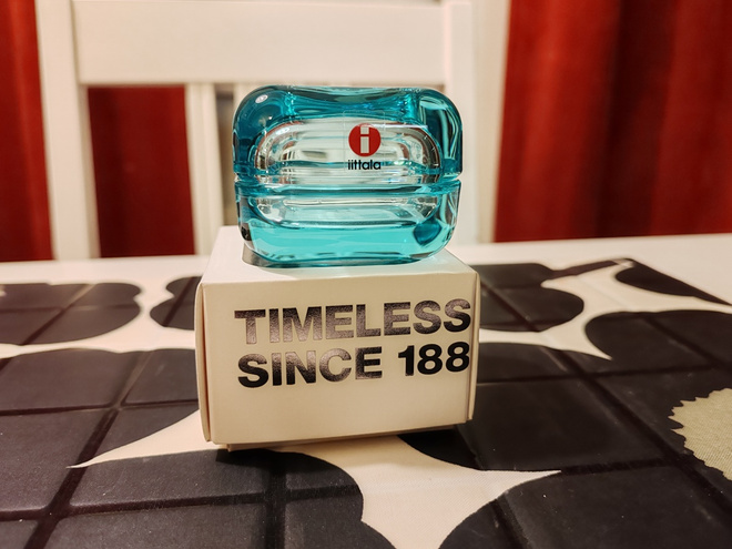 Iittala Vitriini rasia 60 x 60 mm, vedenvihreä