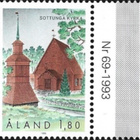 ÅL 1993 Sottungan kirk 1,80 mk välilöpari numero ** LaPe 078 - pikkukuva 1