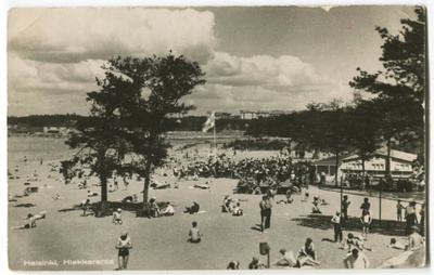 Helsinki Hietalahden hiekkaranta, kulkenut 1938