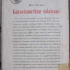 Will Oursler: Kaksoismurhan salaisuus, Tammi 1948. 212 s. - pikkukuva 2