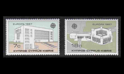 Kypros 681-2 ** Europa moderni arkkitehtuuri (1987)
