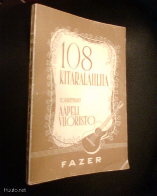 NUOTTIKIRJA Aapeli Vuoristo 108 KITARALAULUA ( 1969) Sis.pk