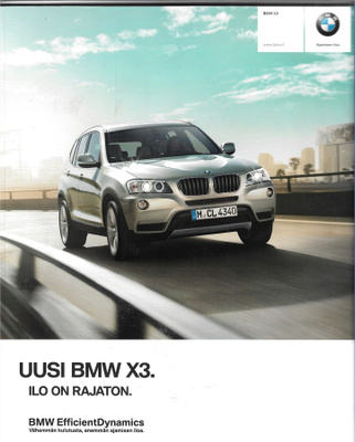 2011 BMW X3 PRESTIGE esite - suom - KUIN UUSI - 68 sivua