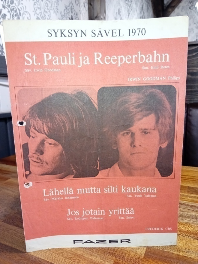 Nuottikirjanen Irwin Goodman  /  Frederik ( 1970 )