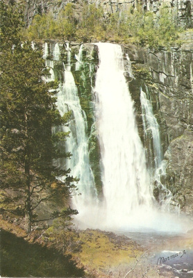 Norja: Skjervefoss - putous. Voss-Granvin tie.