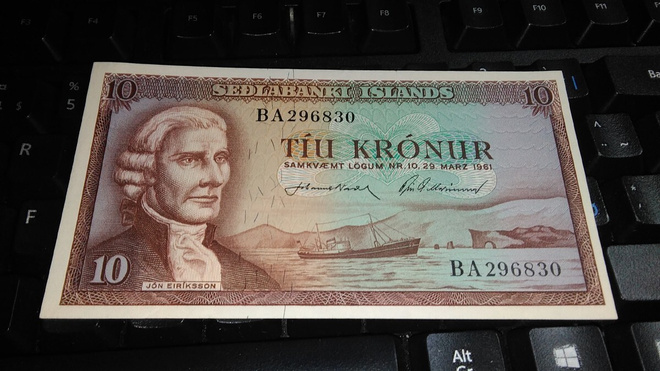 Iceland Islanti 50 Kronur 1961 P49 XF+