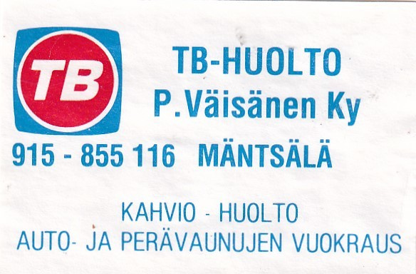 Mäntsälä, TB- huolto P- Väisänen  Ky 2/7