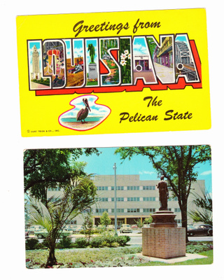 USA LOUISIANA POSTIKORTIT , VANHOJA - 60 luku ?