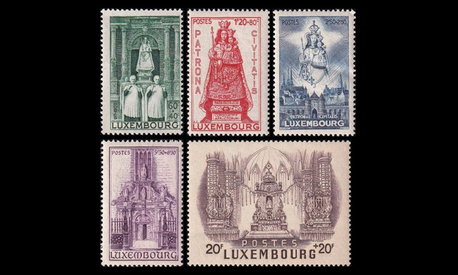 Luxemburg 382-6 ** Madonna (1945)